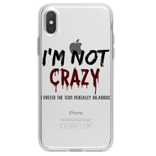 DistinctInk® Clear Shockproof Hybrid Case for Apple iPhone / Samsung Galaxy / Google Pixel - I'm Not crazy I Prefer the Term Mentally Hilarious