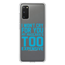 DistinctInk® Clear Shockproof Hybrid Case for Apple iPhone / Samsung Galaxy / Google Pixel - I Won't Cry For You My Mascara's Too Expensive