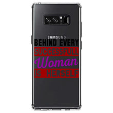 DistinctInk® Clear Shockproof Hybrid Case for Apple iPhone / Samsung Galaxy / Google Pixel - Behind Every Successful Woman is Herself
