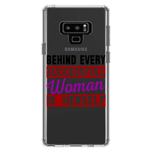 DistinctInk® Clear Shockproof Hybrid Case for Apple iPhone / Samsung Galaxy / Google Pixel - Behind Every Successful Woman is Herself