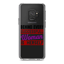 DistinctInk® Clear Shockproof Hybrid Case for Apple iPhone / Samsung Galaxy / Google Pixel - Behind Every Successful Woman is Herself