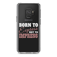 DistinctInk® Clear Shockproof Hybrid Case for Apple iPhone / Samsung Galaxy / Google Pixel - Born to Express Not to Impress