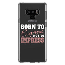 DistinctInk® Clear Shockproof Hybrid Case for Apple iPhone / Samsung Galaxy / Google Pixel - Born to Express Not to Impress