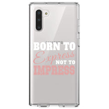 DistinctInk® Clear Shockproof Hybrid Case for Apple iPhone / Samsung Galaxy / Google Pixel - Born to Express Not to Impress