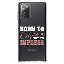 DistinctInk® Clear Shockproof Hybrid Case for Apple iPhone / Samsung Galaxy / Google Pixel - Born to Express Not to Impress