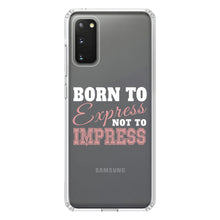 DistinctInk® Clear Shockproof Hybrid Case for Apple iPhone / Samsung Galaxy / Google Pixel - Born to Express Not to Impress