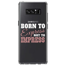DistinctInk® Clear Shockproof Hybrid Case for Apple iPhone / Samsung Galaxy / Google Pixel - Born to Express Not to Impress