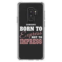 DistinctInk® Clear Shockproof Hybrid Case for Apple iPhone / Samsung Galaxy / Google Pixel - Born to Express Not to Impress