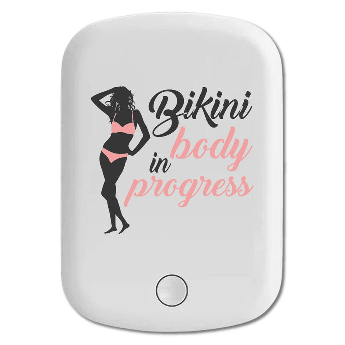 DistinctInk Magnetic Battery Pack, Wireless Portable Charger with USB-C Cable, Compatible with MagSafe iPhone 14 / 13 / 12 Series - Bikini Body in Progress