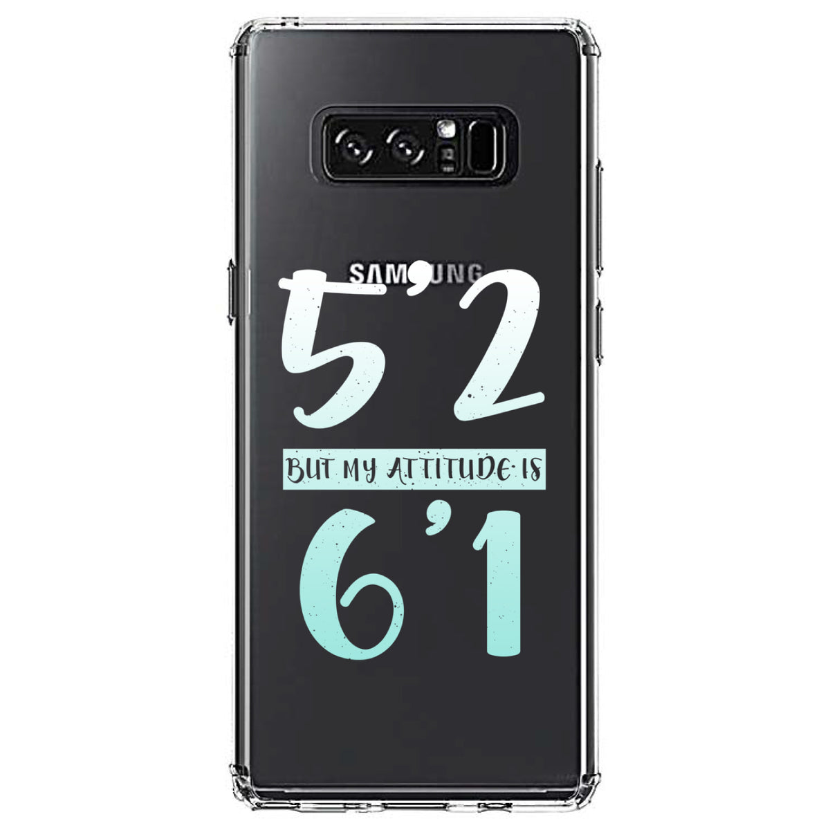 5'2 But My Attitude is 6'1 Clear Shockproof iPhone Case, view 12