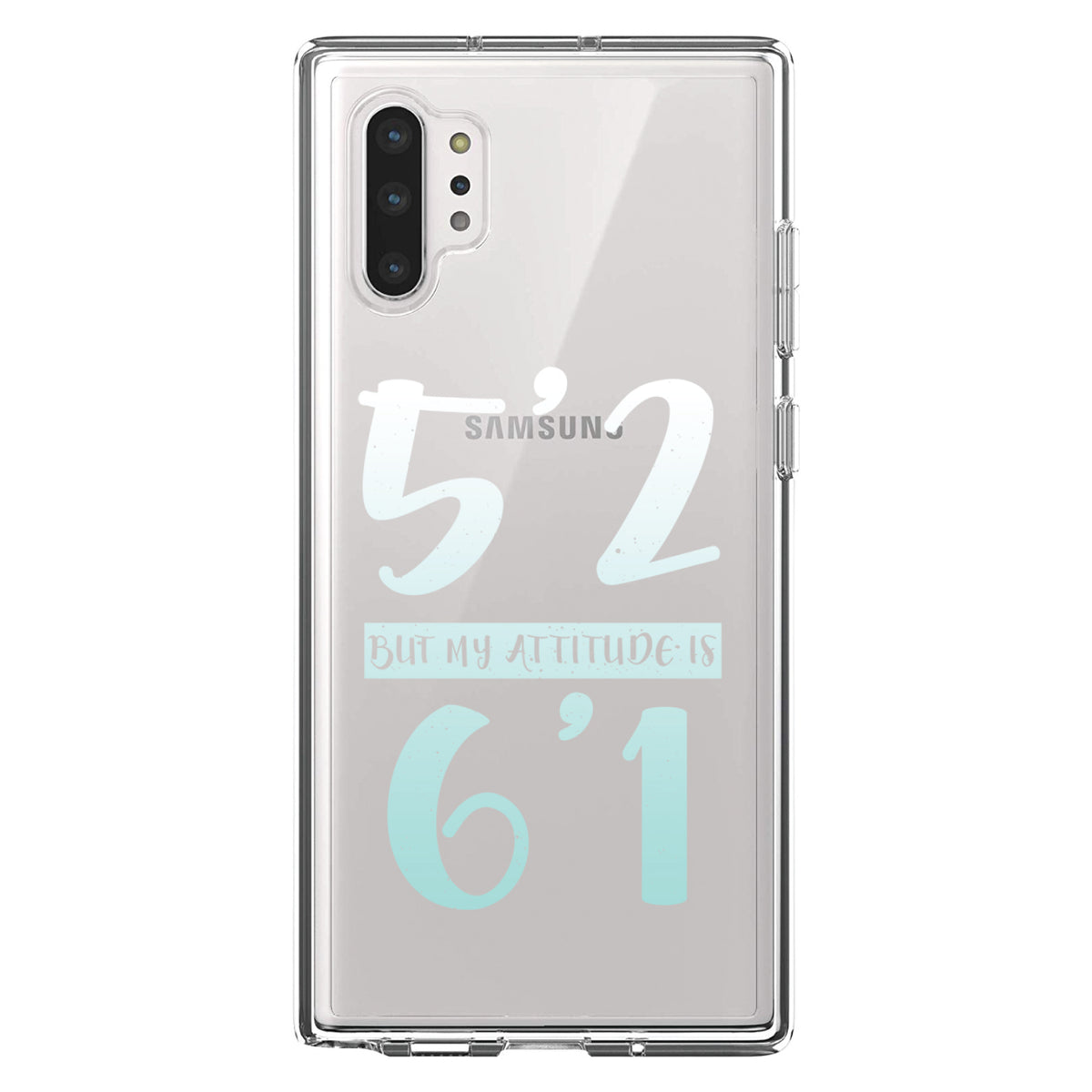 5'2 But My Attitude is 6'1 Clear Shockproof iPhone Case, view 10