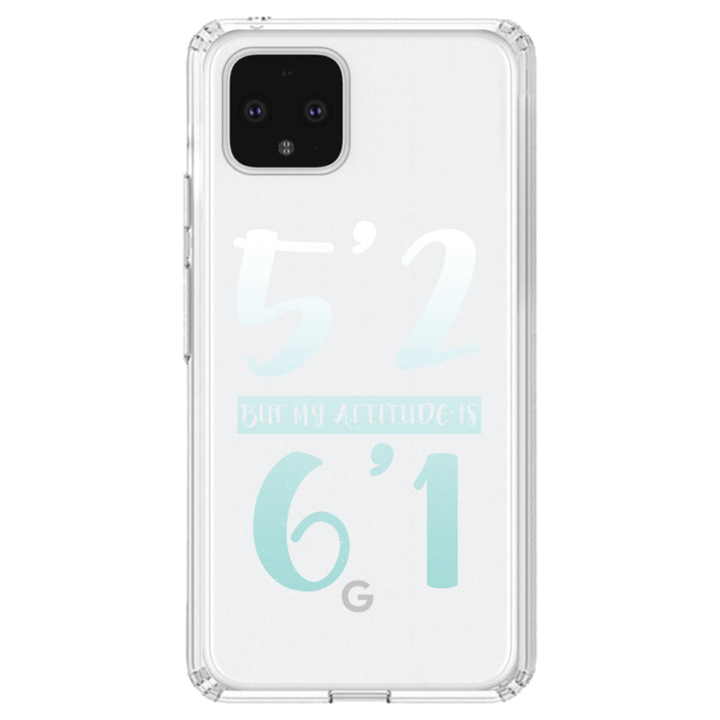 5'2 But My Attitude is 6'1 Clear Shockproof iPhone Case, view 24