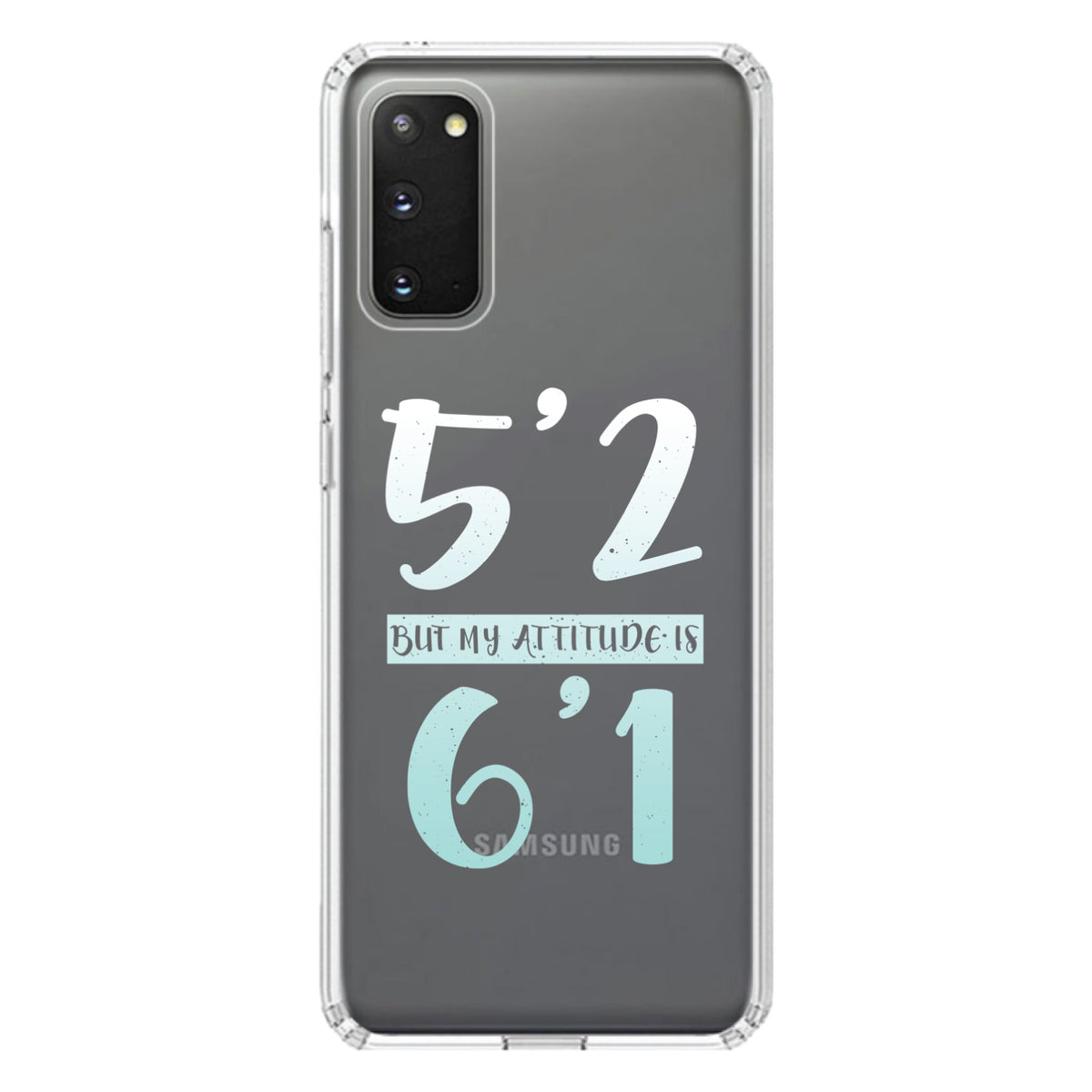 5'2 But My Attitude is 6'1 Clear Shockproof iPhone Case, view 15