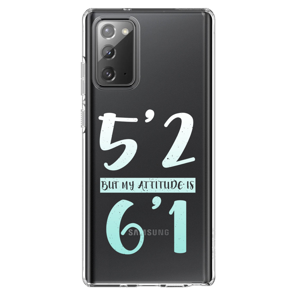 5'2 But My Attitude is 6'1 Clear Shockproof iPhone Case, view 8