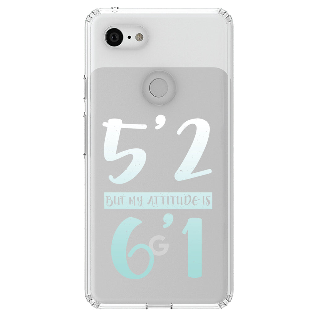 5'2 But My Attitude is 6'1 Clear Shockproof iPhone Case, view 22