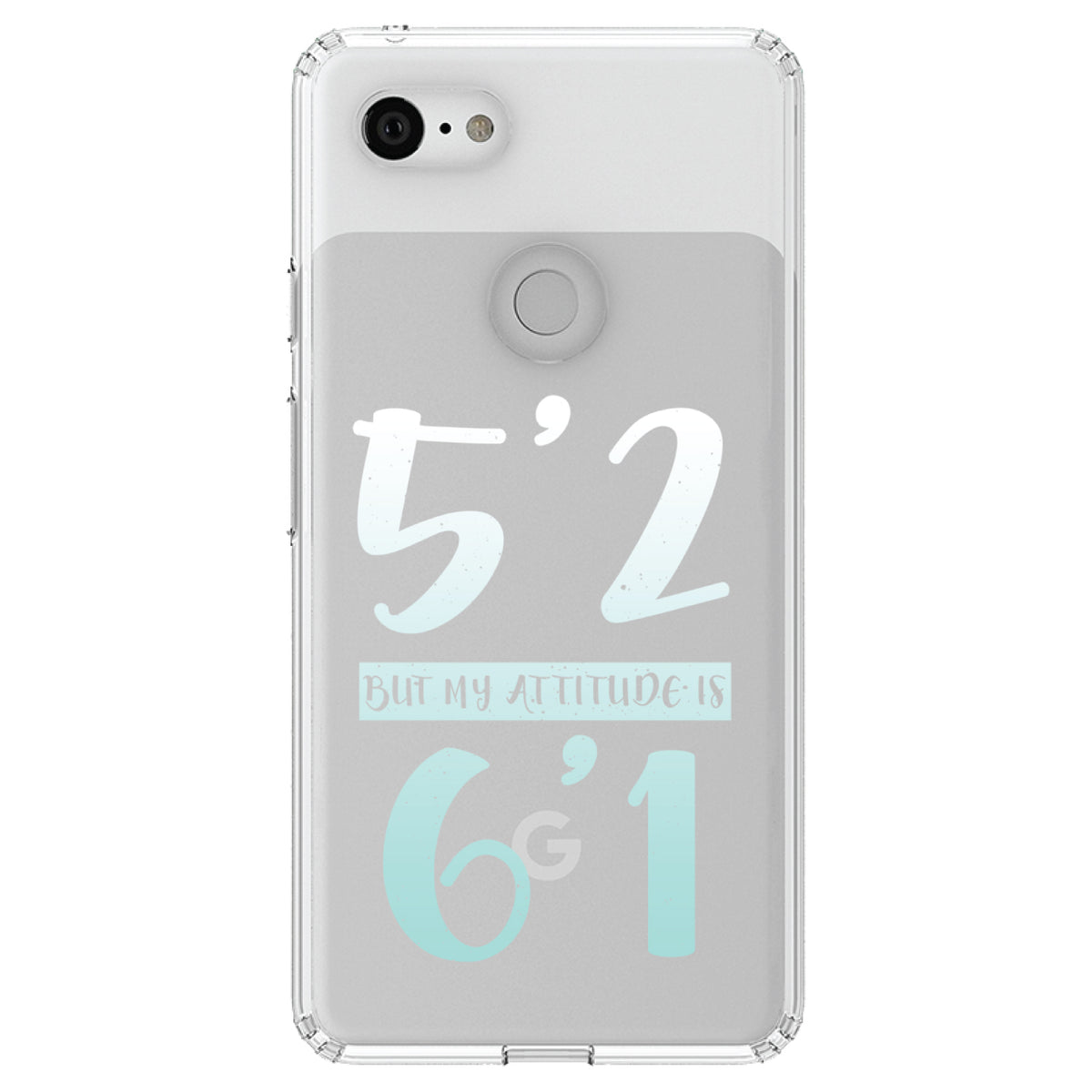 5'2 But My Attitude is 6'1 Clear Shockproof iPhone Case, view 22