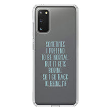 DistinctInk® Clear Shockproof Hybrid Case for Apple iPhone / Samsung Galaxy / Google Pixel - I Pretend to be Normal But It Gets Boring