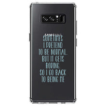 DistinctInk® Clear Shockproof Hybrid Case for Apple iPhone / Samsung Galaxy / Google Pixel - I Pretend to be Normal But It Gets Boring