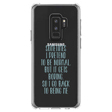DistinctInk® Clear Shockproof Hybrid Case for Apple iPhone / Samsung Galaxy / Google Pixel - I Pretend to be Normal But It Gets Boring