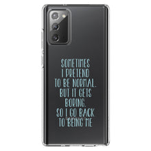 DistinctInk® Clear Shockproof Hybrid Case for Apple iPhone / Samsung Galaxy / Google Pixel - I Pretend to be Normal But It Gets Boring