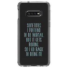 DistinctInk® Clear Shockproof Hybrid Case for Apple iPhone / Samsung Galaxy / Google Pixel - I Pretend to be Normal But It Gets Boring