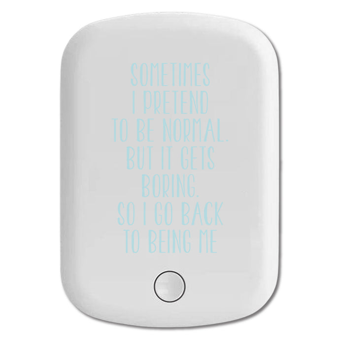 DistinctInk Magnetic Battery Pack, Wireless Portable Charger with USB-C Cable, Compatible with MagSafe iPhone 14 / 13 / 12 Series - I Pretend to be Normal But It Gets Boring
