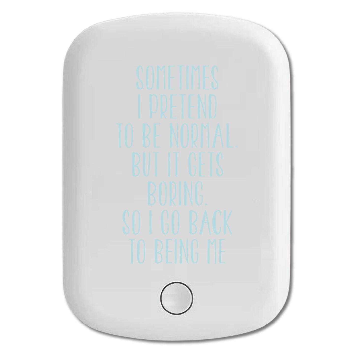 DistinctInk Magnetic Battery Pack, Wireless Portable Charger with USB-C Cable, Compatible with MagSafe iPhone 14 / 13 / 12 Series - I Pretend to be Normal But It Gets Boring