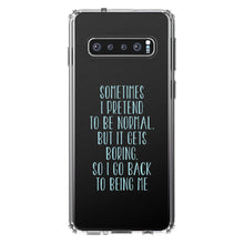 DistinctInk® Clear Shockproof Hybrid Case for Apple iPhone / Samsung Galaxy / Google Pixel - I Pretend to be Normal But It Gets Boring