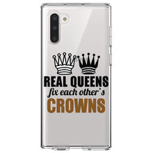 DistinctInk® Clear Shockproof Hybrid Case for Apple iPhone / Samsung Galaxy / Google Pixel - Real Queens Fix Each Other's Crowns