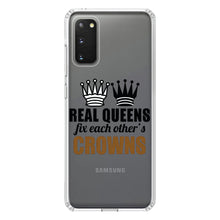 DistinctInk® Clear Shockproof Hybrid Case for Apple iPhone / Samsung Galaxy / Google Pixel - Real Queens Fix Each Other's Crowns