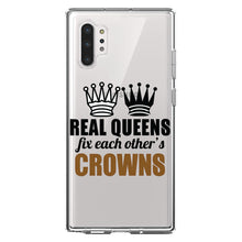 DistinctInk® Clear Shockproof Hybrid Case for Apple iPhone / Samsung Galaxy / Google Pixel - Real Queens Fix Each Other's Crowns