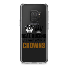 DistinctInk® Clear Shockproof Hybrid Case for Apple iPhone / Samsung Galaxy / Google Pixel - Real Queens Fix Each Other's Crowns