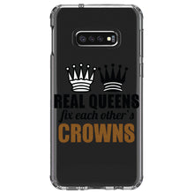 DistinctInk® Clear Shockproof Hybrid Case for Apple iPhone / Samsung Galaxy / Google Pixel - Real Queens Fix Each Other's Crowns