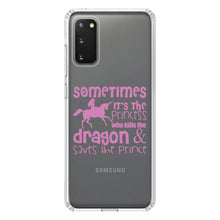 DistinctInk® Clear Shockproof Hybrid Case for Apple iPhone / Samsung Galaxy / Google Pixel - Sometimes It's the Princess Who Kills the Dragon
