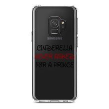 DistinctInk® Clear Shockproof Hybrid Case for Apple iPhone / Samsung Galaxy / Google Pixel - Cinderella Never Asked For a Prince