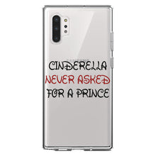 DistinctInk® Clear Shockproof Hybrid Case for Apple iPhone / Samsung Galaxy / Google Pixel - Cinderella Never Asked For a Prince