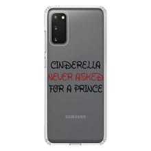DistinctInk® Clear Shockproof Hybrid Case for Apple iPhone / Samsung Galaxy / Google Pixel - Cinderella Never Asked For a Prince
