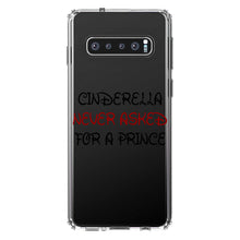 DistinctInk® Clear Shockproof Hybrid Case for Apple iPhone / Samsung Galaxy / Google Pixel - Cinderella Never Asked For a Prince