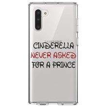 DistinctInk® Clear Shockproof Hybrid Case for Apple iPhone / Samsung Galaxy / Google Pixel - Cinderella Never Asked For a Prince