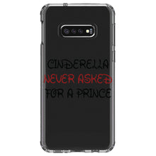 DistinctInk® Clear Shockproof Hybrid Case for Apple iPhone / Samsung Galaxy / Google Pixel - Cinderella Never Asked For a Prince