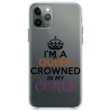 DistinctInk® Clear Shockproof Hybrid Case for Apple iPhone / Samsung Galaxy / Google Pixel - I'm a Queen Crowned in My Curls