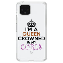 DistinctInk® Clear Shockproof Hybrid Case for Apple iPhone / Samsung Galaxy / Google Pixel - I'm a Queen Crowned in My Curls