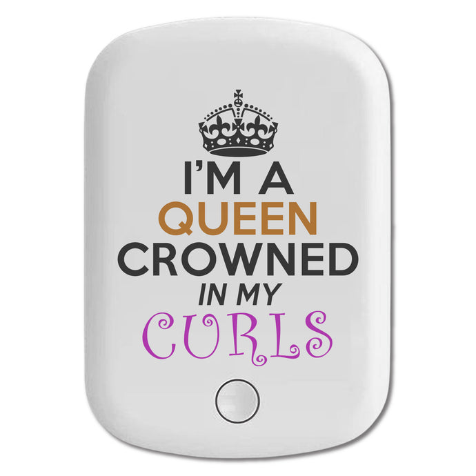 DistinctInk Magnetic Battery Pack, Wireless Portable Charger with USB-C Cable, Compatible with MagSafe iPhone 14 / 13 / 12 Series - I'm a Queen Crowned in My Curls