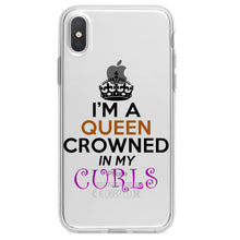 DistinctInk® Clear Shockproof Hybrid Case for Apple iPhone / Samsung Galaxy / Google Pixel - I'm a Queen Crowned in My Curls
