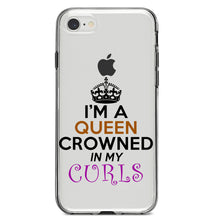 DistinctInk® Clear Shockproof Hybrid Case for Apple iPhone / Samsung Galaxy / Google Pixel - I'm a Queen Crowned in My Curls
