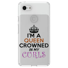 DistinctInk® Clear Shockproof Hybrid Case for Apple iPhone / Samsung Galaxy / Google Pixel - I'm a Queen Crowned in My Curls