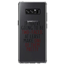 DistinctInk® Clear Shockproof Hybrid Case for Apple iPhone / Samsung Galaxy / Google Pixel - If You're Going to Be Two-Faced Make One Pretty