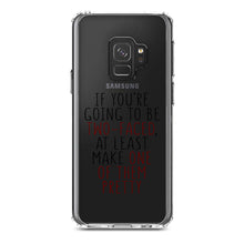 DistinctInk® Clear Shockproof Hybrid Case for Apple iPhone / Samsung Galaxy / Google Pixel - If You're Going to Be Two-Faced Make One Pretty