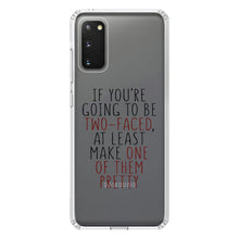 DistinctInk® Clear Shockproof Hybrid Case for Apple iPhone / Samsung Galaxy / Google Pixel - If You're Going to Be Two-Faced Make One Pretty