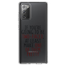DistinctInk® Clear Shockproof Hybrid Case for Apple iPhone / Samsung Galaxy / Google Pixel - If You're Going to Be Two-Faced Make One Pretty
